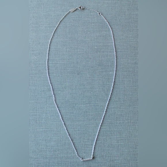 Adina Reyter Sterling Silver Diamond Bar Necklace - Picture 5 of 7